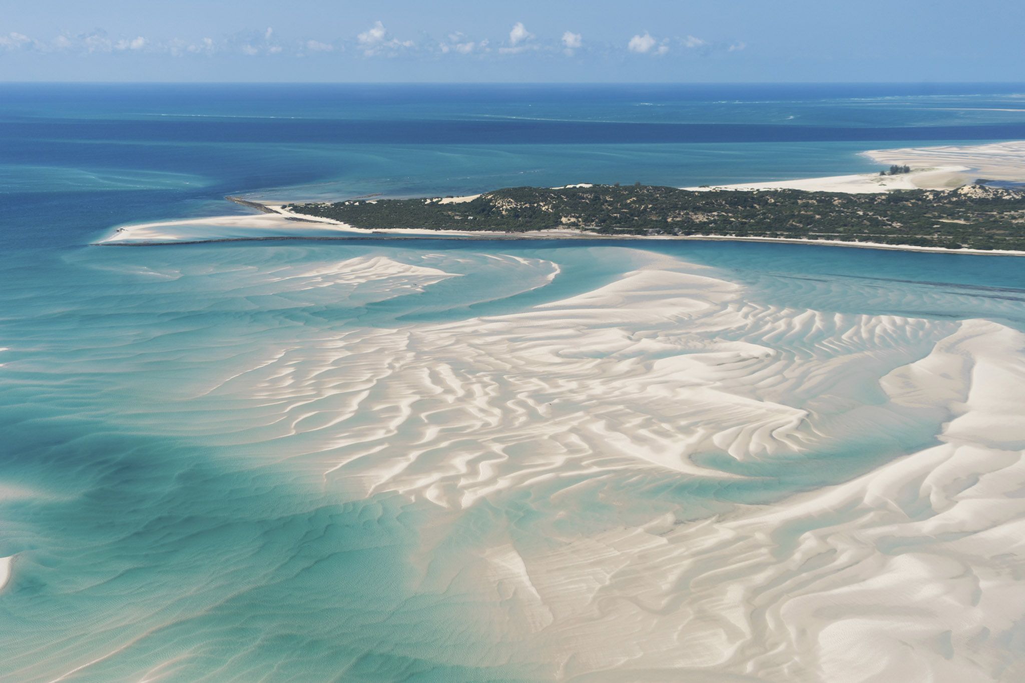 Aerial view of Mozambique island.