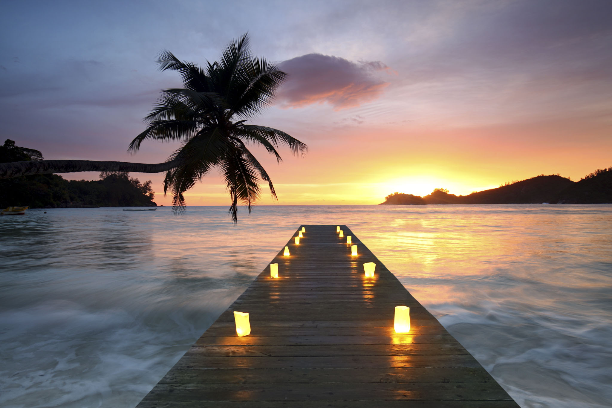 Romantic resort in Seychelles.